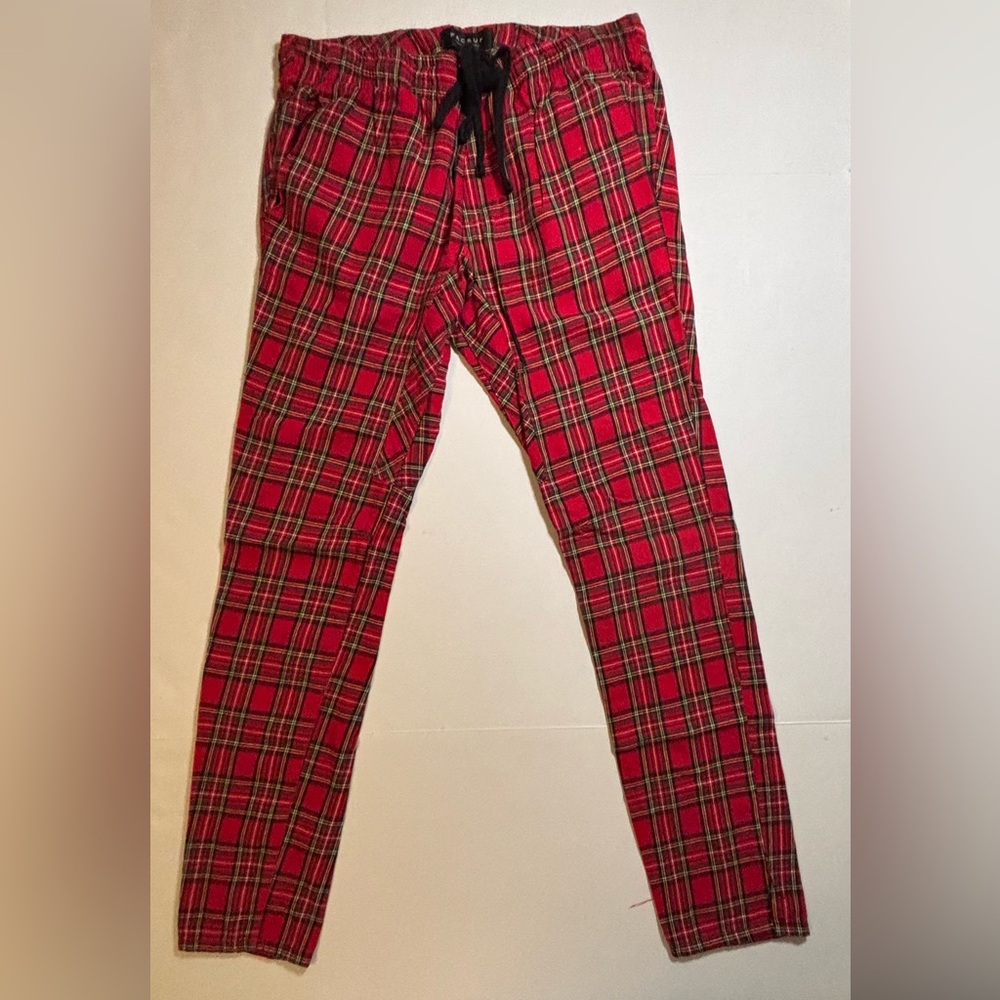 PacSun‎ plaid drawstring joggers. Men’s MD. Christmas plaid. Pockets
